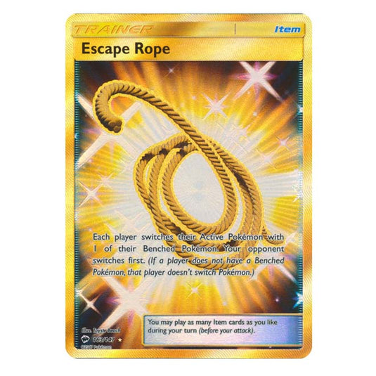 Pokemon - Sun & Moon - Burning Shadows - Escape Rope (Secret Rare) - 163/147