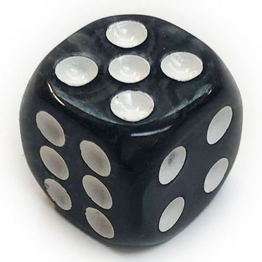 Blackfire Dice - Assorted D6 Dice 16mm Marbled Black