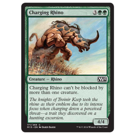 Magic the Gathering - M15 Core Set - Charging Rhino - 171/269