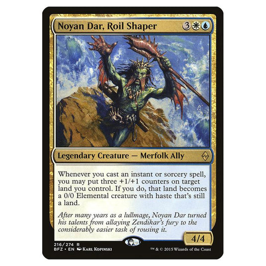 Magic The Gathering - Battle For Zendikar - Noyan Dar, Roil Shaper - 216/274 (Foil)