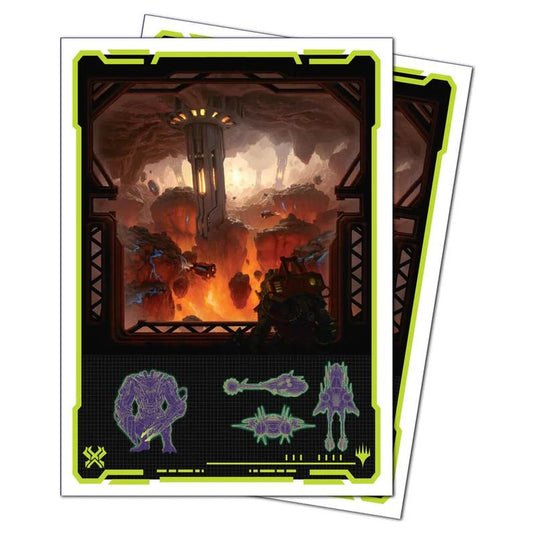 Ultra Pro - Magic The Gathering - Edge Of Eternities - Apex Deck Protector Sleeves - 105 Sleeves - Red Mythic