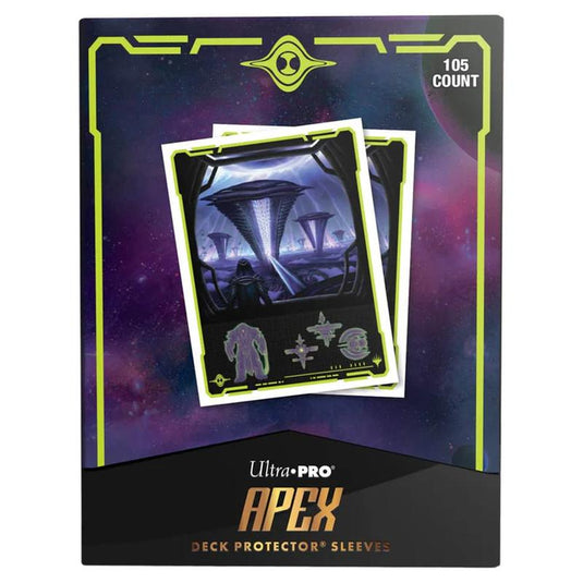 Ultra Pro - Magic The Gathering - Edge Of Eternities - Apex Deck Protector Sleeves - 105 Sleeves - Black Mythic