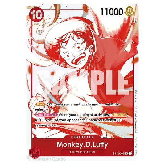 One Piece - The Three Captains - Monkey.D.Luffy (Super Rare) - ST10-006 (Promo)