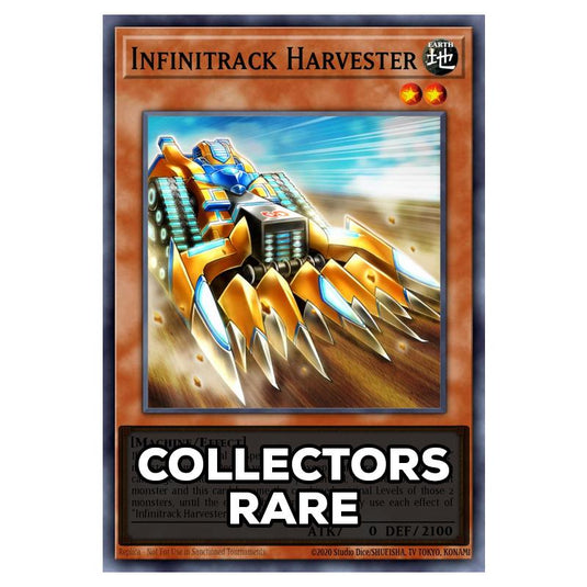Infinitrack Harvester RA05-EN014 card from the Yu-Gi-Oh! set Rarity Collection 5