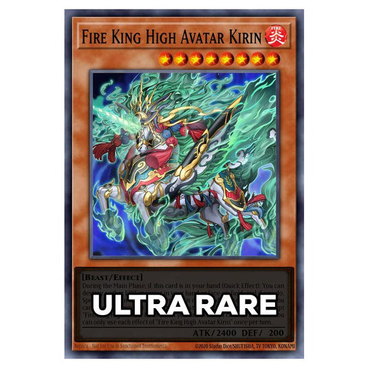 Fire King High Avatar Kirin RA05-EN032 card from the Yu-Gi-Oh! set Rarity Collection 5
