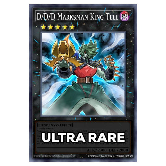 D/D/D Marksman King Tell RA05-EN047 card from the Yu-Gi-Oh! set Rarity Collection 5