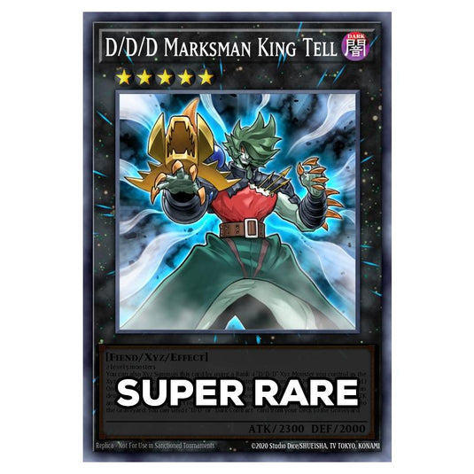 D/D/D Marksman King Tell RA05-EN047 card from the Yu-Gi-Oh! set Rarity Collection 5