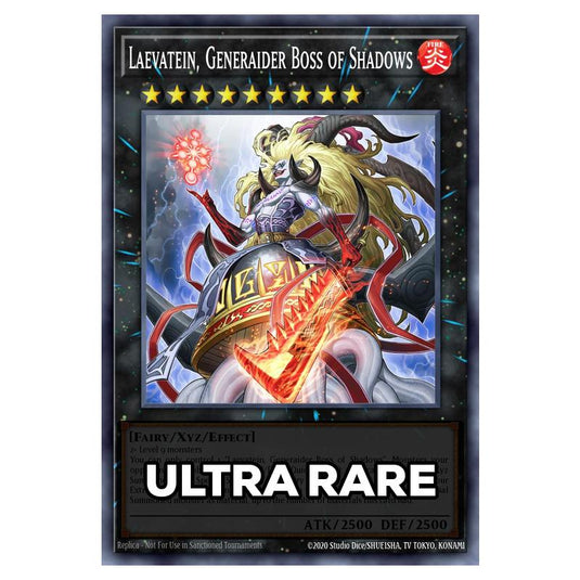 Laevatein, Generaider Boss of Shadows RA05-EN051 card from the Yu-Gi-Oh! set Rarity Collection 5