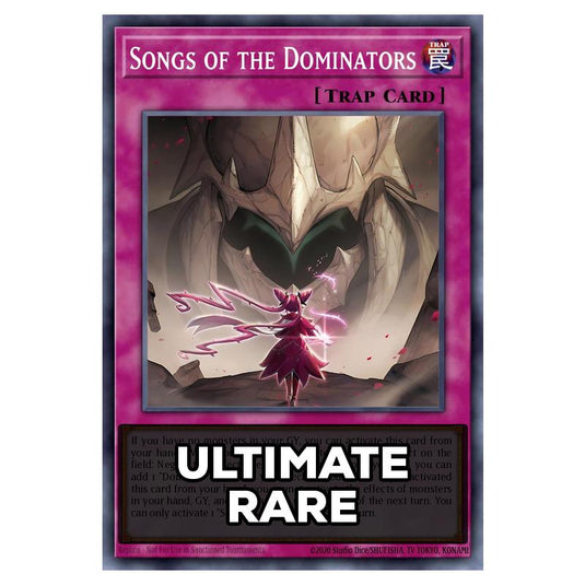 Songs of the Dominators RA05-EN081 card from the Yu-Gi-Oh! set Rarity Collection 5