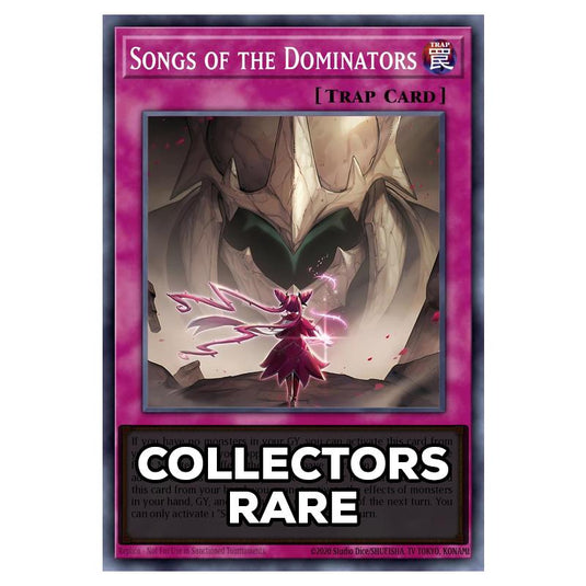 Songs of the Dominators RA05-EN081 card from the Yu-Gi-Oh! set Rarity Collection 5