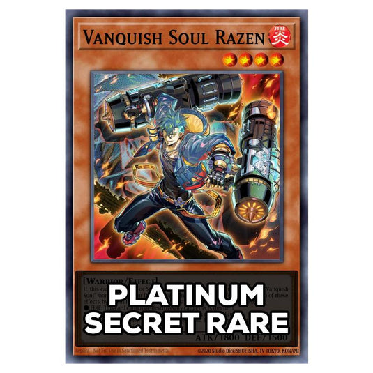 Vanquish Soul Razen RA05-EN134a card from the Yu-Gi-Oh! set Rarity Collection 5