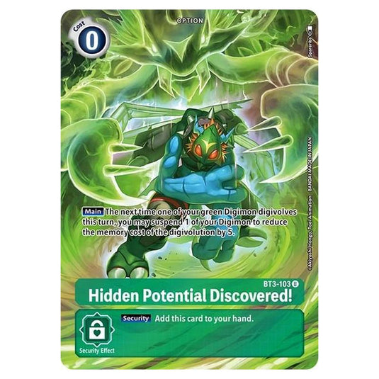 Digimon Card Game - Promos: Dimensional Phase - Hidden Potential Discovered! - (Alternative Art) - BT3-103a