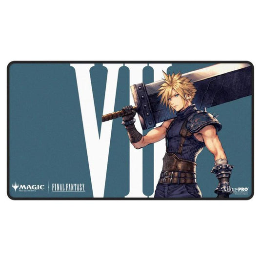 Ultra Pro - Magic The Gathering - Universes Beyond - Final Fantasy - Black Stitched Playmat - Cloud, Ex-SOLDIER