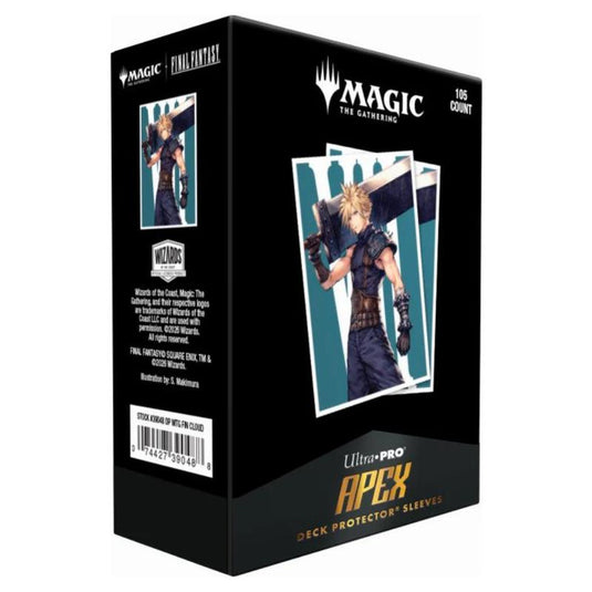Ultra Pro - Magic The Gathering - Universes Beyond - Final Fantasy - Apex Deck Protector Sleeves - 105 Sleeves - Cloud, Ex-SOLDIER