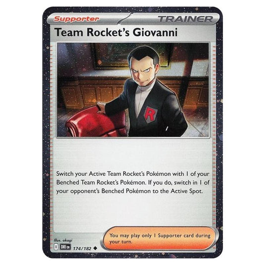 Pokemon - Scarlet & Violet - Destined Rivals - Team Rocket's Giovanni - 174/182 (Cosmo Holo)