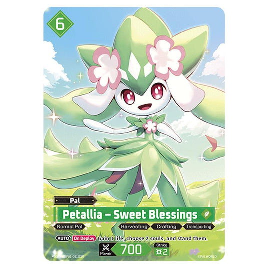 Petallia – Sweet Blessings card from the Palworld set Dawn of Palpagos