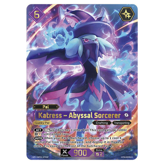 Katress – Abyssal Sorcerer card from the Palworld set Dawn of Palpagos