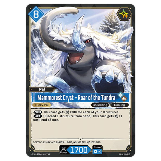 Mammorest Cryst – Roar of the Tundra card from the Palworld set Dawn of Palpagos