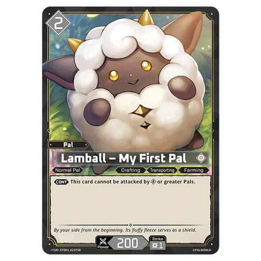 Lamball – My First Pal card from the Palworld set Dawn of Palpagos