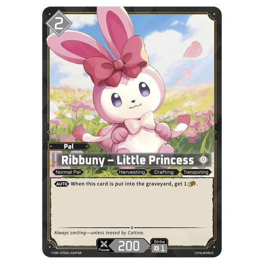 Ribbuny – Little Princess card from the Palworld set Dawn of Palpagos