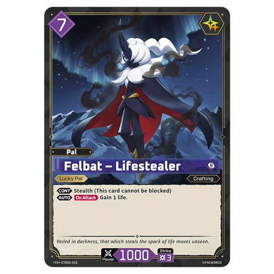 Felbat – Lifestealer card from the Palworld set Dawn of Palpagos