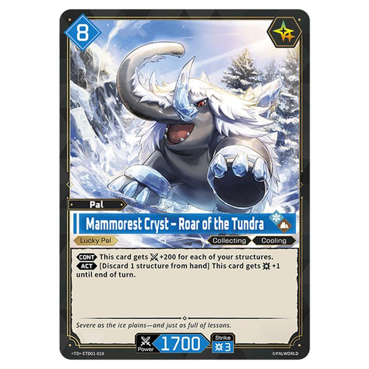Mammorest Cryst – Roar of the Tundra card from the Palworld set Dawn of Palpagos