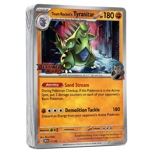 Pokemon - Scarlet & Violet - Destined Rivals - Build & Battle - 40 Card Pre-Built Deck - Team Rocket's Tyranitar