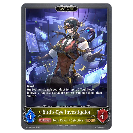 Bird's-Eye Investigator BP18-025EN card from the Shadowverse: Evolve set Neometropolis