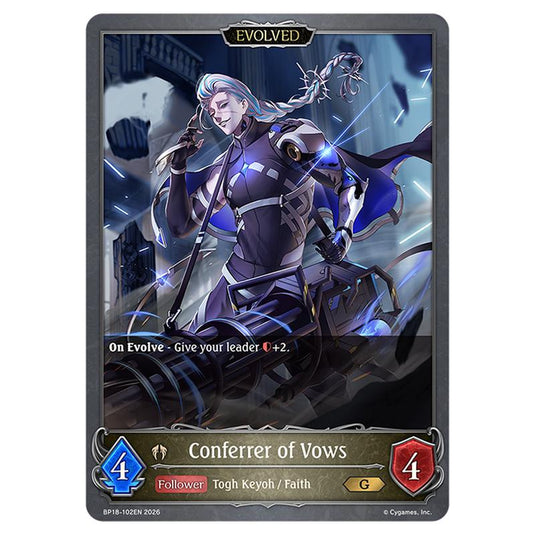 Conferrer of Vows BP18-102EN card from the Shadowverse: Evolve set Neometropolis