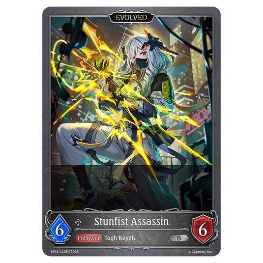 Stunfist Assassin BP18-122EN card from the Shadowverse: Evolve set Neometropolis