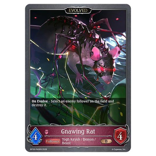 Gnawing Rat BP18-P40EN card from the Shadowverse: Evolve set Neometropolis