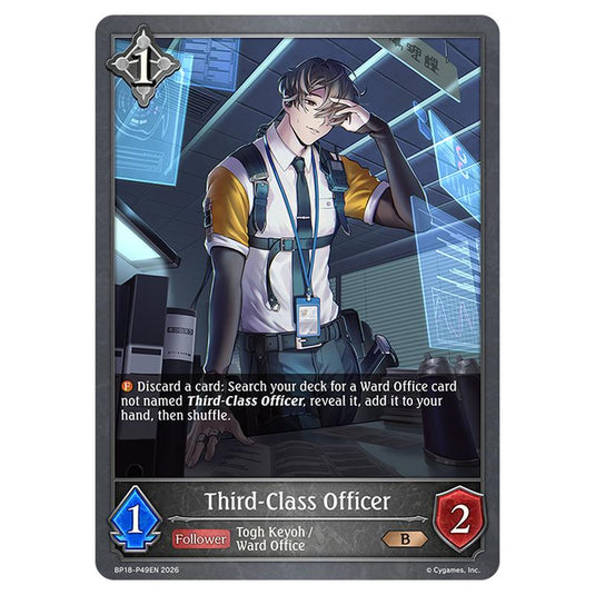 Third-Class Officer BP18-P49EN card from the Shadowverse: Evolve set Neometropolis