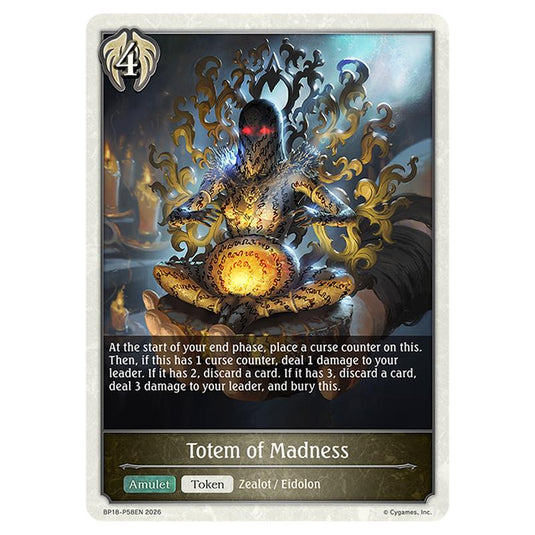Totem of Madness BP18-P58EN card from the Shadowverse: Evolve set Neometropolis