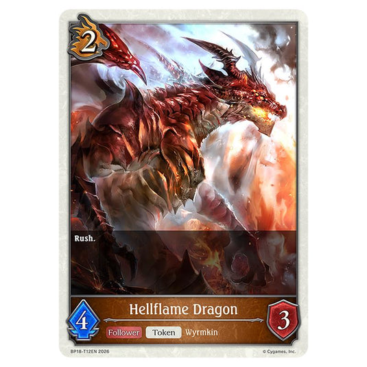 Hellflame Dragon BP18-T12EN card from the Shadowverse: Evolve set Neometropolis
