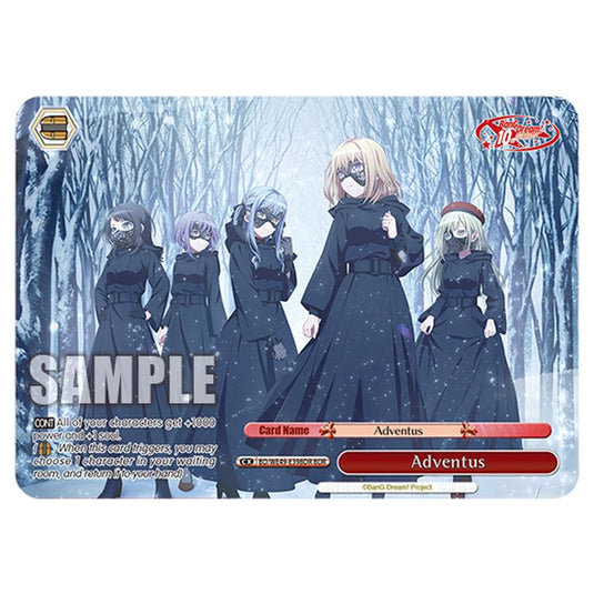 Adventus BD/WE49-E39BDR card from the Weiss Schwarz set BanG Dream! 10th Anniversary!