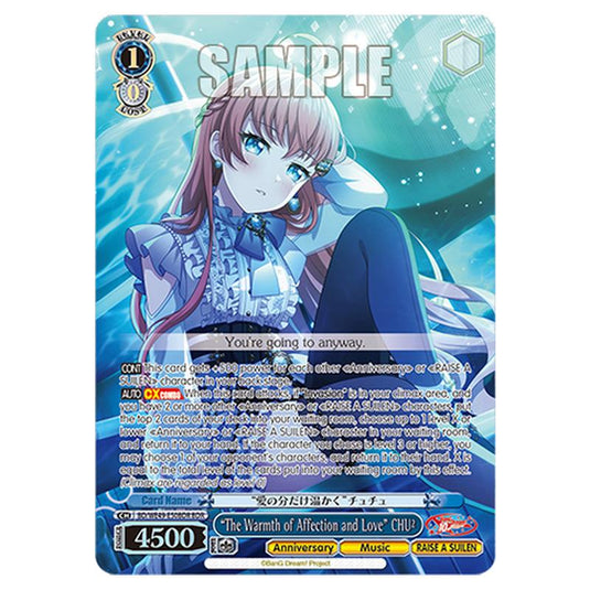 “The Warmth of Affection and Love” CHU² BD/WE49-E50BDR card from the Weiss Schwarz set BanG Dream! 10th Anniversary!