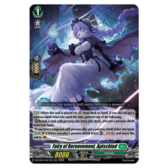 Fairy of Bereavement, Aptschied DZ-SS15/021EN card from the Cardfight!! Vanguard set The Legendary Vanguards