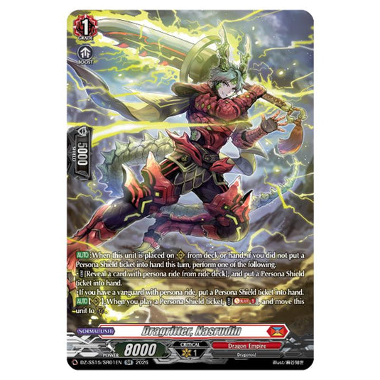 Dragritter, Nasrudin DZ-SS15/SR01EN card from the Cardfight!! Vanguard set The Legendary Vanguards