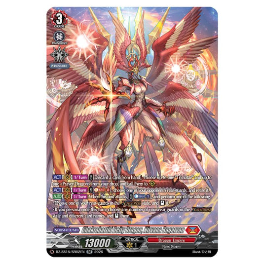 Chakrabarthi Deity Dragon, Nirvana Bagarvan DZ-SS15/SR02EN card from the Cardfight!! Vanguard set The Legendary Vanguards