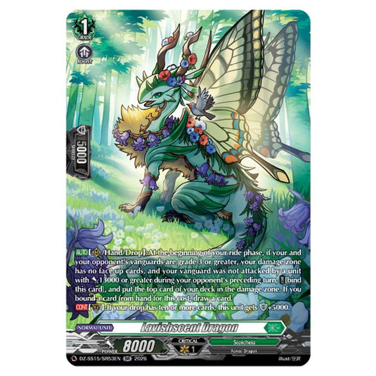 Lavishscent Dragon DZ-SS15/SR53EN card from the Cardfight!! Vanguard set The Legendary Vanguards