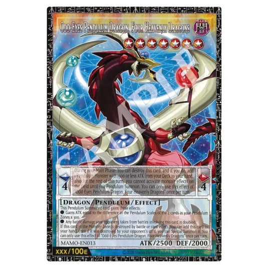 Yu-Gi-Oh! - Magnificent Monsters - Odd-Eyes Pendulum Dragon, Four Heavenly Dragons (extended art) (Overframe Grand Master Rare) MAMO-EN013-GMR