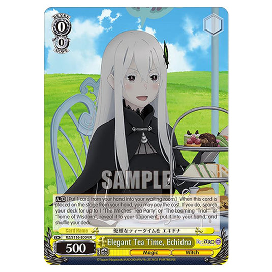 Elegant Tea Time, Echidna RZ/S116-E004 card from the Weiss Schwarz set Re:ZERO -Starting Life in Another World- Vol.3