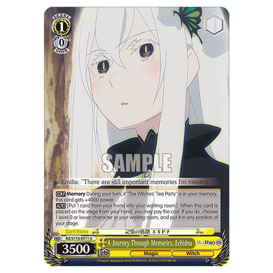 A Journey Through Memories, Echidna RZ/S116-E011 card from the Weiss Schwarz set Re:ZERO -Starting Life in Another World- Vol.3