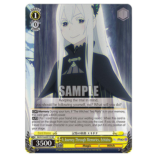 A Journey Through Memories, Echidna RZ/S116-E011S card from the Weiss Schwarz set Re:ZERO -Starting Life in Another World- Vol.3
