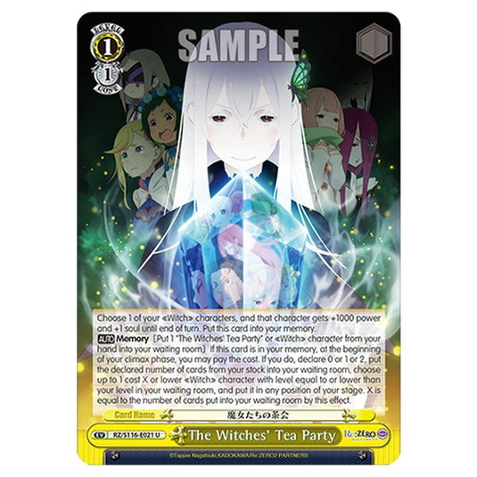 The Witches' Tea Party RZ/S116-E021 card from the Weiss Schwarz set Re:ZERO -Starting Life in Another World- Vol.3