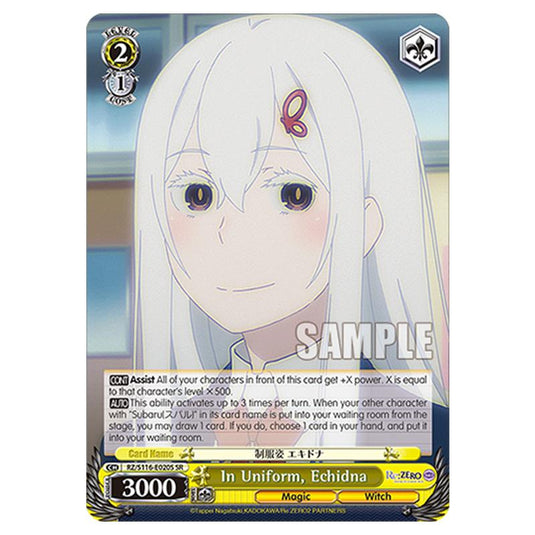 In Uniform, Echidna RZ/S116-E020S card from the Weiss Schwarz set Re:ZERO -Starting Life in Another World- Vol.3