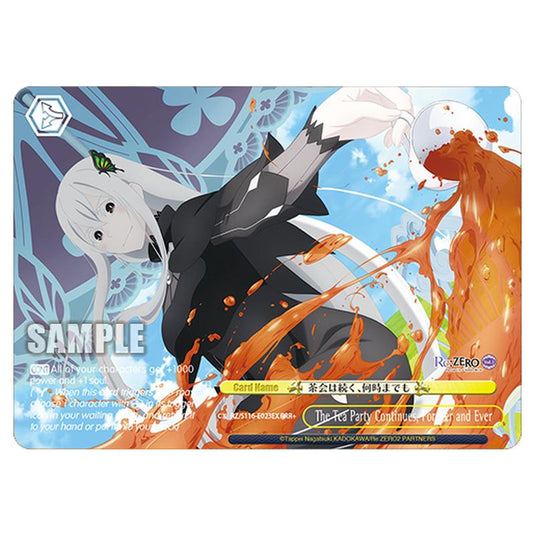 The Tea Party Continues, Forever and Ever RZ/S116-E023EX card from the Weiss Schwarz set Re:ZERO -Starting Life in Another World- Vol.3