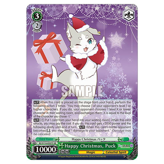 Happy Christmas, Puck RZ/S116-E037S card from the Weiss Schwarz set Re:ZERO -Starting Life in Another World- Vol.3