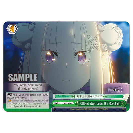 Offbeat Steps Under the Moonlight RZ/S116-E045 card from the Weiss Schwarz set Re:ZERO -Starting Life in Another World- Vol.3