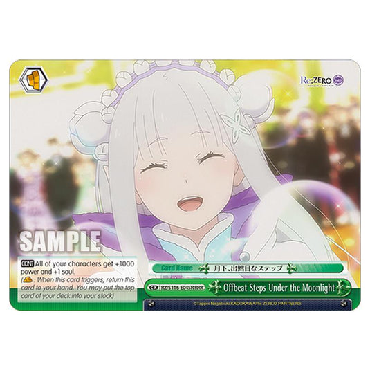 Offbeat Steps Under the Moonlight RZ/S116-E045R card from the Weiss Schwarz set Re:ZERO -Starting Life in Another World- Vol.3